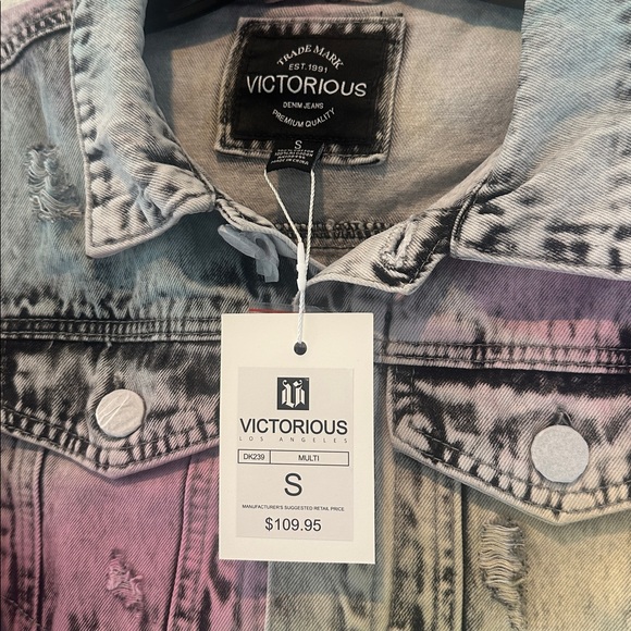 Multicolor Denim Jacket - Size Small - Picture 3 of 4